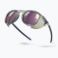 Akiniai nuo saulės Julbo Millenium Polarized HD shiny transparent army green/white/blue 5