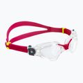 Aquasphere Kayenne Compact 2022 skaidrūs / aviečių spalvos / skaidrūs vaikiški plaukimo akiniai