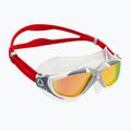 Aquasphere Vista balta/raudona plaukimo kaukė MS5050915LMR