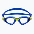 Aquasphere Kayenne 2022 mėlyni/geltoni/skaidrūs vaikiški plaukimo akiniai 2