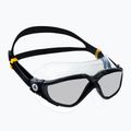 Aquasphere Vista tamsiai pilka / juoda / veidrodinė sidabrinė plaukimo kaukė