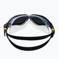 Aquasphere Vista tamsiai pilka / juoda / veidrodinė sidabrinė plaukimo kaukė 5