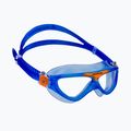 Aquasphere Vista 2022 mėlyna/oranžinė/skaidri vaikiška plaukimo kaukė