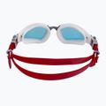 Aquasphere Kayenne Pro plaukimo akiniai balti / pilki / veidrodiniai raudoni 5