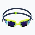 Aquasphere Xceed ryškiai geltonos/navy blue spalvos plaukimo akiniai EP3037104LMY 2