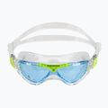 Aquasphere Vista skaidri / ryškiai žalia / mėlyna vaikiška plaukimo kaukė MS5630031LB 2
