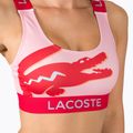 Lacoste rožinės ir raudonos spalvos maudymosi kostiumėlio viršutinė dalis MF3389 5