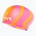 Plaukimo kepuraitė TYR Multi-Color Long Hair Silicone orange/pink