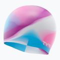 Vaikiška plaukimo kepuraitė TYR Tiedye Silicone Multicolor Jr pink/purple