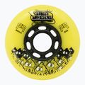 Ratukai riedučiams FR Skates Street Invaders Wheels 80mm/84A X4 yellow/black