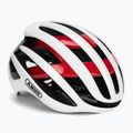 ABUS AirBreaker dviratininko šalmas baltas/raudonas