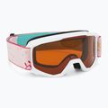 Vaikiški slidinėjimo akiniai Alpina Piney white/ flower matt/ orange