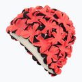 Moteriška plaukimo kepuraitė Fashy Flowers red / black 3