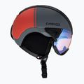 Slidinėjimo šalmas CASCO SP-2 Photomatic Visor struktūrizuota arseno pilka / raudona 4