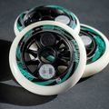 Powerslide Graphix LED Wheel 100 Right baltos/juodos spalvos riedučių ratai 3