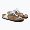 Šlepetės per pirštą BIRKENSTOCK Gizeh Birko-Flor Narrow silver 3