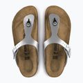 Šlepetės per pirštą BIRKENSTOCK Gizeh Birko-Flor Narrow silver 4