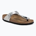 Šlepetės per pirštą BIRKENSTOCK Gizeh Birko-Flor Narrow silver