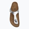 Šlepetės per pirštą BIRKENSTOCK Gizeh Birko-Flor Narrow silver 5