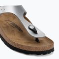 Šlepetės per pirštą BIRKENSTOCK Gizeh Birko-Flor Narrow silver 7