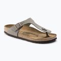 Šlepetės BIRKENSTOCK Gizeh Birkibuc Narrow stone