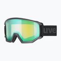 Slidinėjimo akiniai UVEX Athletic FM black mat/mirror green lasergold lite55/0/520/2330 7