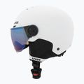 Vaikiškas slidinėjimo šalmas UVEX Rocket Visor Jr white/black matt/mirror blue/smoke 3
