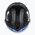 Vaikiškas slidinėjimo šalmas UVEX Rocket Visor Jr white/black matt/mirror blue/smoke 4