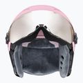 Vaikiškas slidinėjimo šalmas UVEX Rocket Visor Jr pink confetti matt/mirror silver/lasergold lite 3