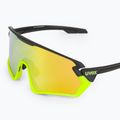 UVEX Sportstyle 231 juodai geltoni matiniai / veidrodiniai geltoni dviratininko akiniai S5320652616 5