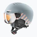 Vaikiškas slidinėjimo šalmas UVEX Rocket Visor Jr rhino/blush matt/mirror silver/lasergold lite