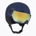 Moteriškas slidinėjimo šalmas UVEX Wanted Visor WE fleece sparkles/gold matt/mirror gold smoke