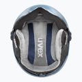 Vaikiškas slidinėjimo šalmas UVEX Rocket Visor Jr blue puzzle matt/mirror blue/smoke 4