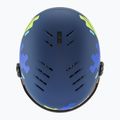 Vaikiškas slidinėjimo šalmas UVEX Rocket Visor Jr blue puzzle matt/mirror blue/smoke 5