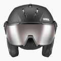 Slidinėjimo šalmas UVEX Instinct Visor PRO V black matt/silver/silver