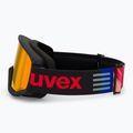 Slidinėjimo akiniai UVEX Athletic FM black matt/mirror red orange clear 4