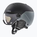 Slidinėjimo šalmas UVEX Wanted Visor Pro V black/silver matt