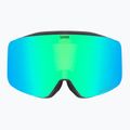 Vaikiški slidinėjimo akiniai UVEX Pwdr FM black matt/mirror green yellow clear 2