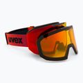 Slidinėjimo akiniai UVEX Evidnt Attract + case black matt/mirror red orange clear