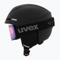Vaikiškas slidinėjimo šalmas UVEX Viti Set + slidinėjimo akiniai Speedy Pro black matt/mirror green/yellow/clear 3