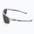 Akiniai nuo saulės UVEX Axos Set white matt/mirror purple/clear 5