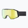 Slidinėjimo akiniai UVEX Gravity FM black matt/mirror yellow/orange/clear
