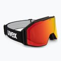 Slidinėjimo akiniai UVEX Gravity FM black matt/mirror red/orange/clear