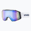 Slidinėjimo akiniai UVEX Gravity FM S2 black matt/mirror blue
