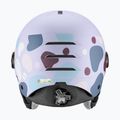 Vaikiškas slidinėjimo šalmas UVEX Rocket Visor Jr cool lavender abstract matt/mirror silver/laser gold 4