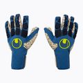 Uhlsport Hyperact Supergrip+ Finger Surround vartininko pirštinė mėlyna ir balta 101123101