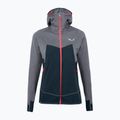 Salewa Puez Hybrid PL FZ Hoody moteriškas vilnonis džemperis pilkai žalias 00-0000027389