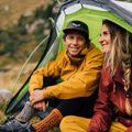 Vyriškos trekingo kojinės Salewa MTN TRN Sal. AM Crew pilkai rudos spalvos 00-0000069029 11