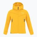 Salewa vaikiškas vilnonis džemperis Agner Melange PL FZ Hoody geltonas 00-0000027768