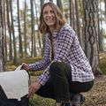 Moteriški marškiniai Salewa Fanes Flannel 5PL zephyr/navy blazer 5